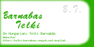 barnabas telki business card