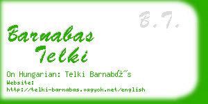barnabas telki business card